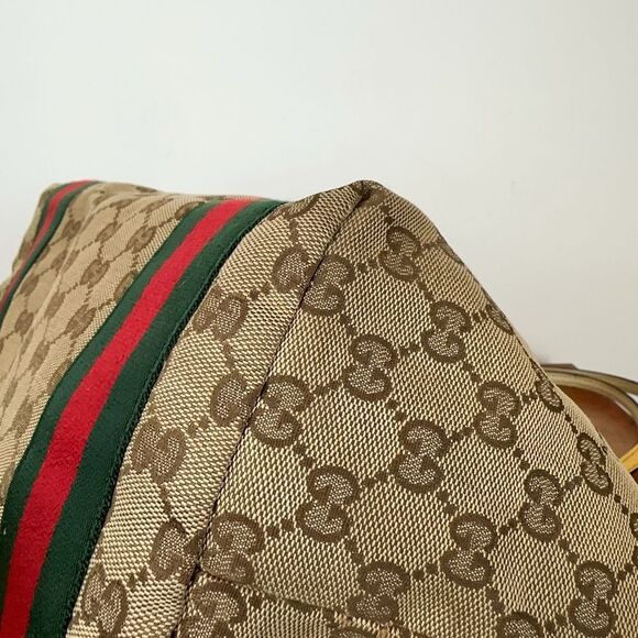 Pre-Owned Gucci GG Canvas Sherry Line Tote Bag 211970 - Picture 8 of 12